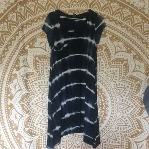 Blue and white dress